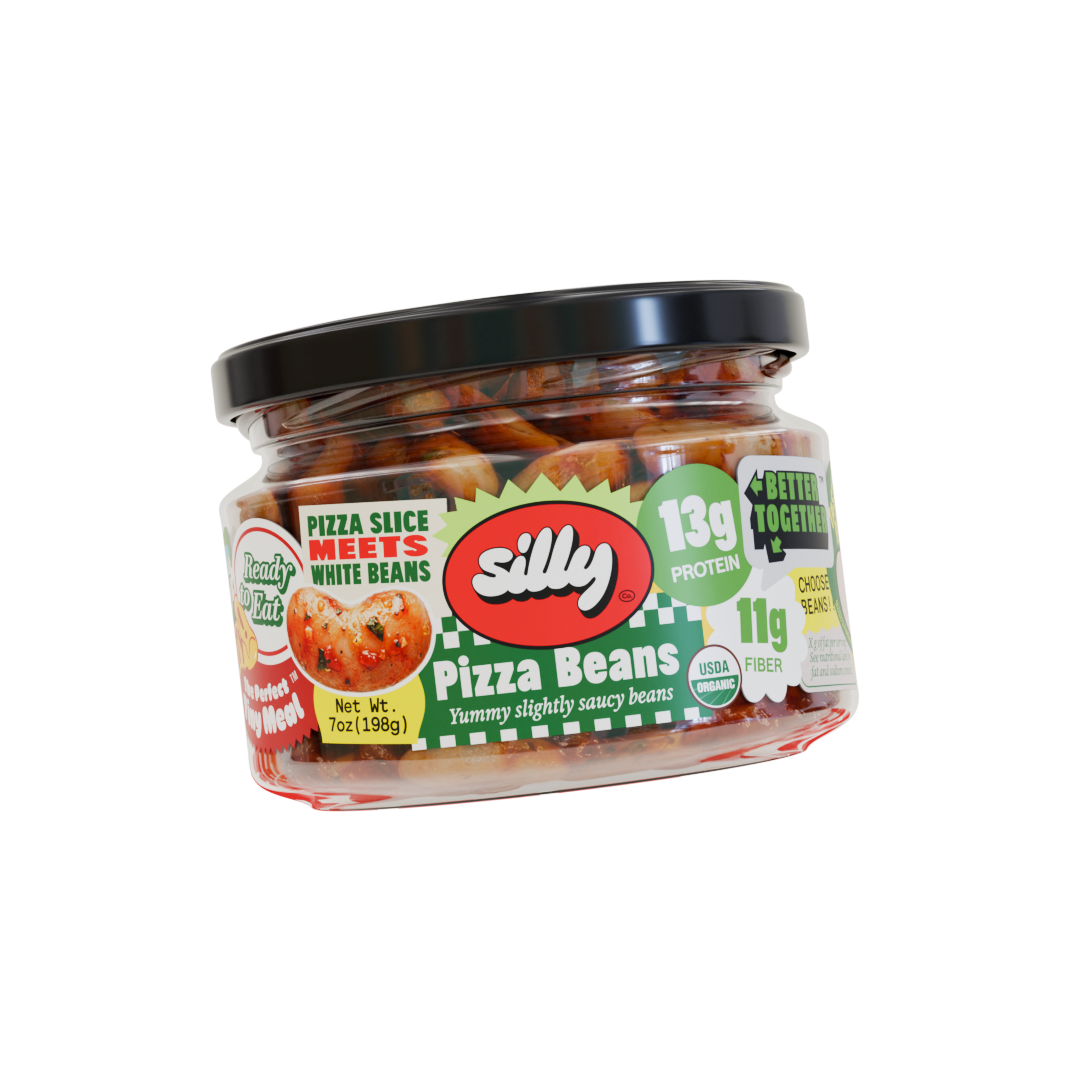 Silly Pizza Beans jar